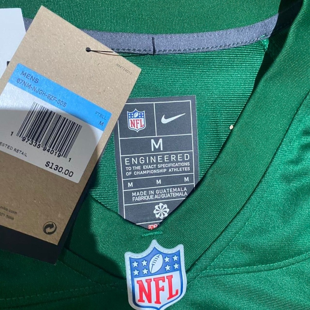 Nike Fanatics Aaron Rodgers New York Jets green jersey Size M - Picture 2 of 7